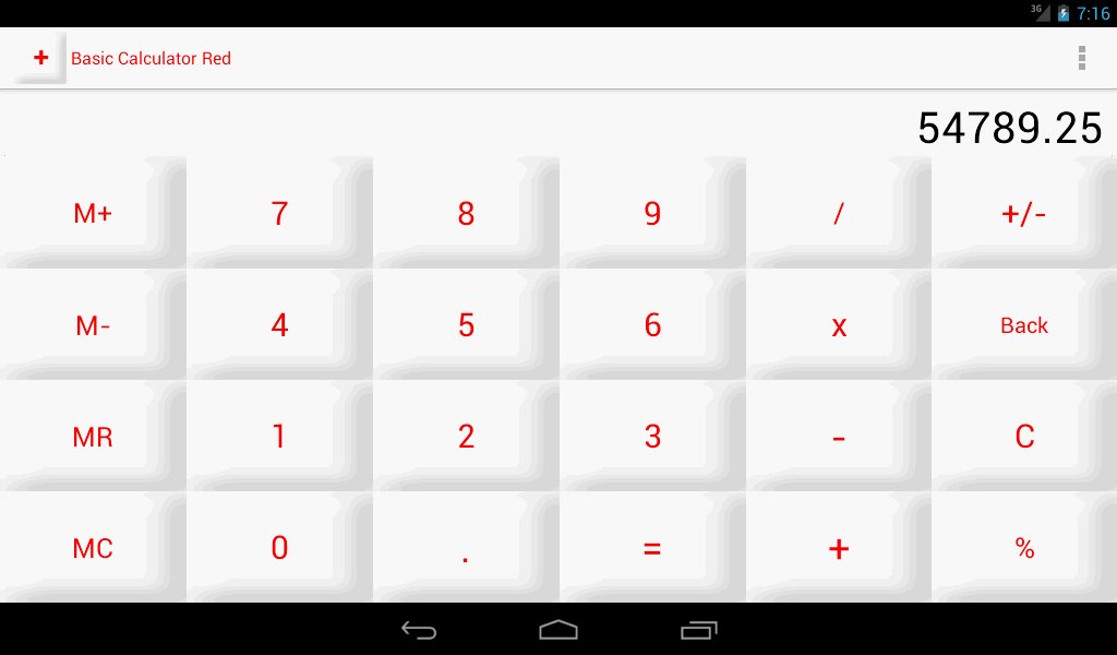 Basic Calculator Red截图8