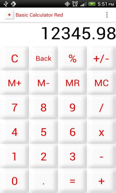 Basic Calculator Red截图4