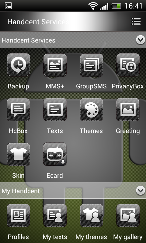 Handcent SMS Skin(Green Android)截图1