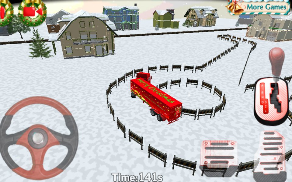 3D圣诞卡车停车场  Christmas Truck Parking截图9