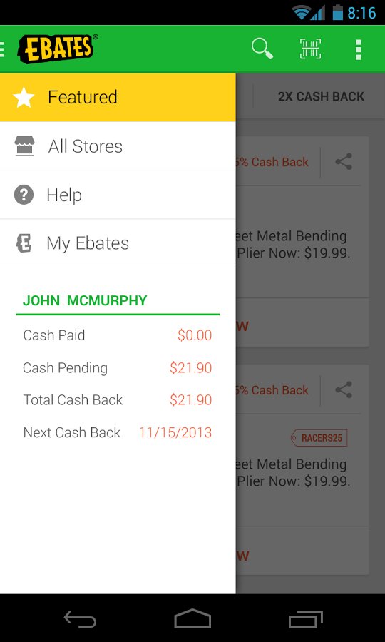 Ebates Cash Back & Coupons截图4