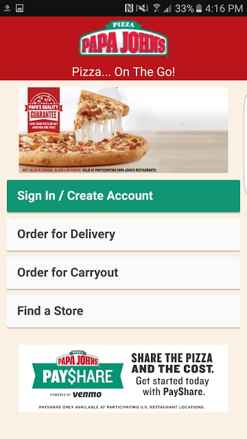 Papa John's Pizza截图2