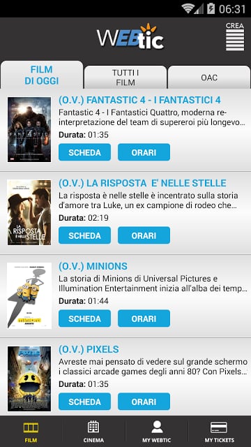 Webtic Prenotazioni Cinema截图6