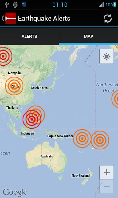 Earthquake Alerts Tracker截图2