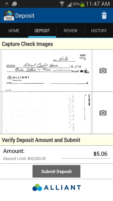 Alliant Mobile Deposit截图9