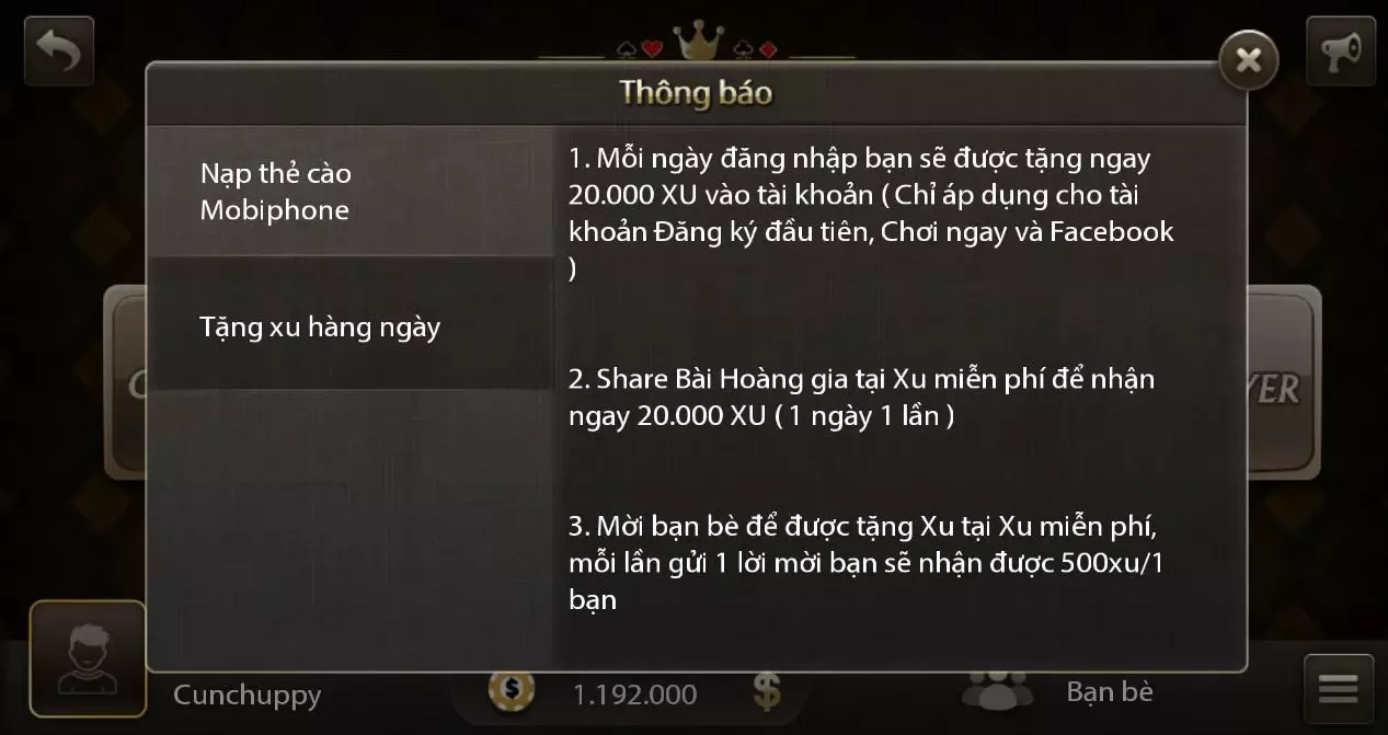 Game danh bai tien len截图8