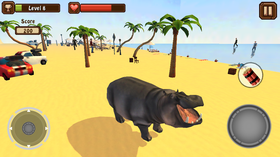 Hippo Attack Simulator 3D截图1