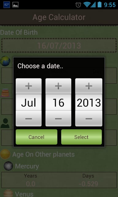 Age Calculator (Planets)截图2