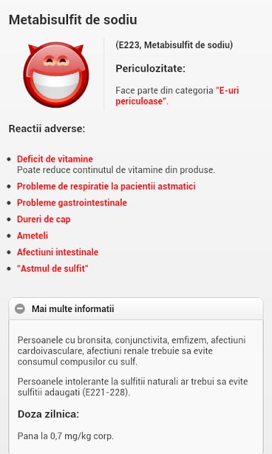 Info E-uri aditivi alimentari截图10