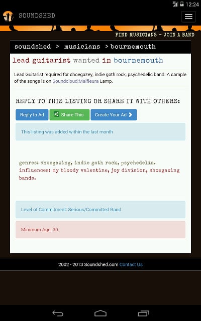 Join a Band - Soundshed截图1