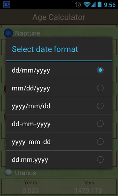 Age Calculator (Planets)截图3