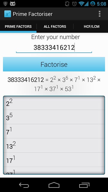 Prime Factoriser截图3