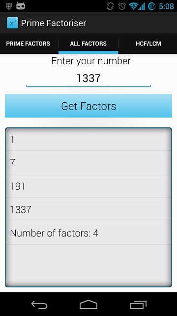 Prime Factoriser截图1
