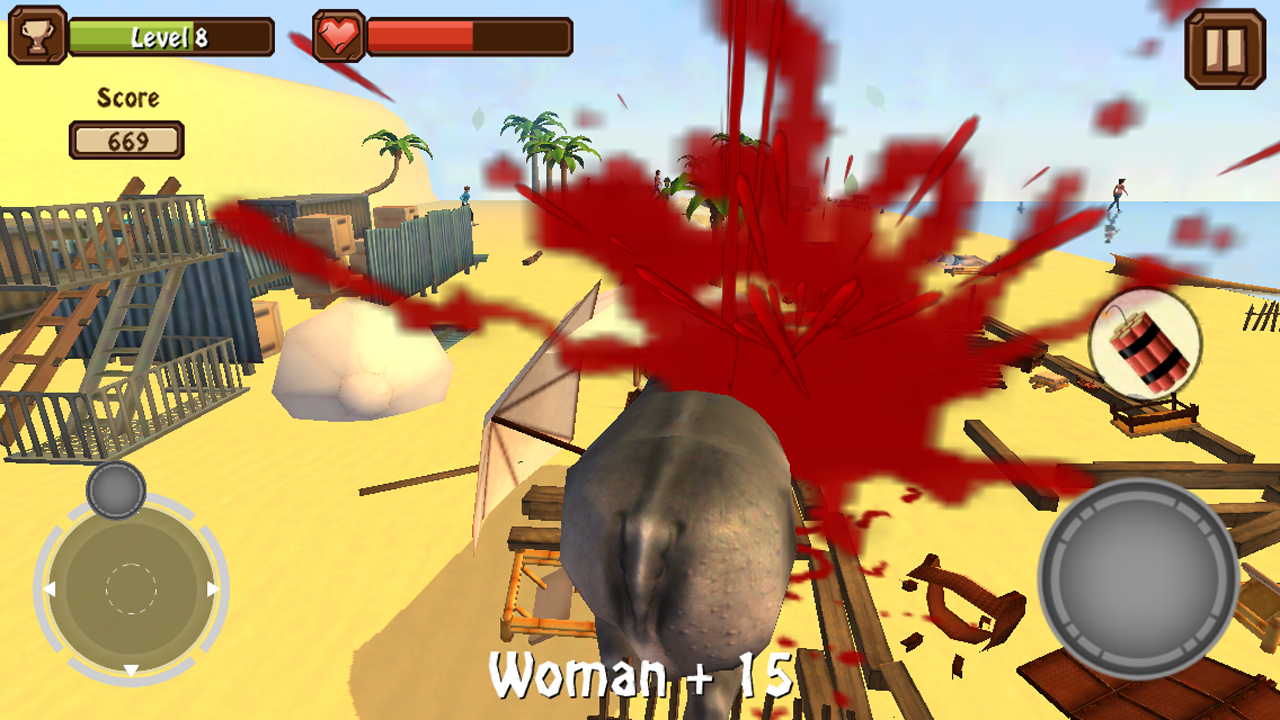 Hippo Attack Simulator 3D截图3