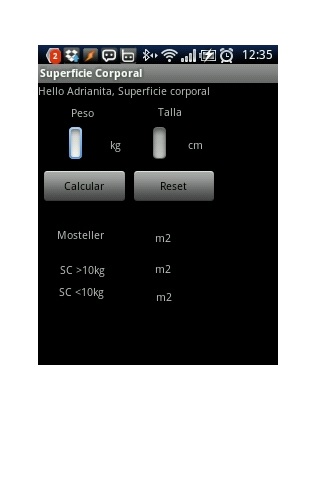 &Aacute;rea de Superficie Corporal截图2