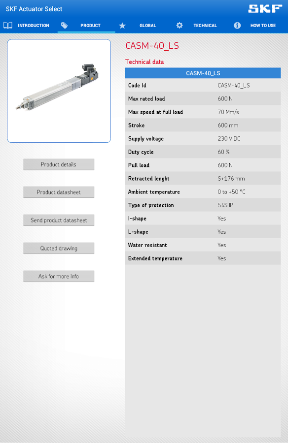 SKF Actuator Select截图4