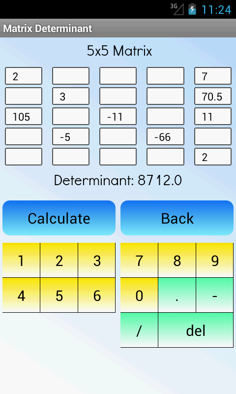 矩阵行列式计算器截图2