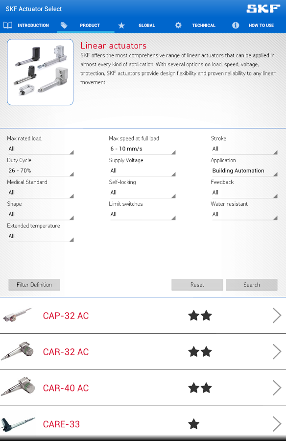 SKF Actuator Select截图8