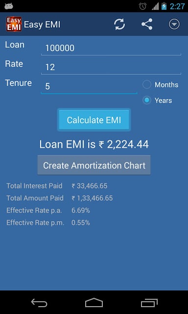 Easy EMI Loan Calculator截图5