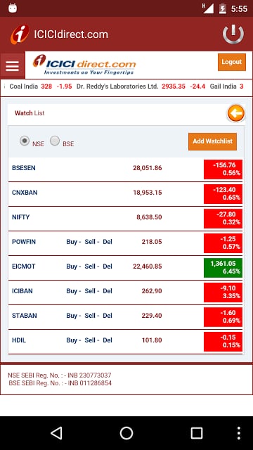 Mobile Trading ICICIdirect.com截图1