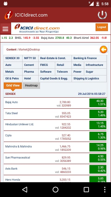 Mobile Trading ICICIdirect.com截图7