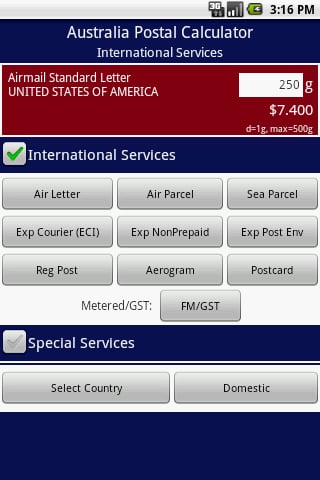 Australia Postage Calculator截图2