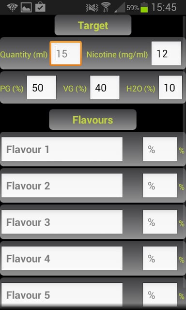 E-Liquid Calculator截图2