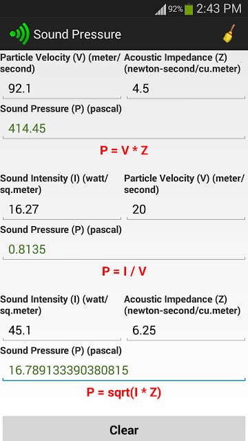 Ohms Acoustic Law Calculator截图2