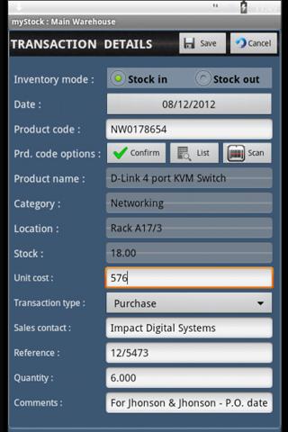 myStock TE Inventory Manager截图6