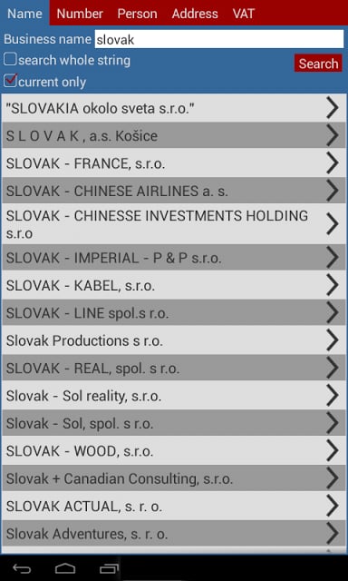 Slovak Business Register截图2