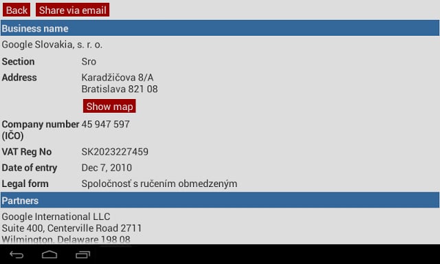 Slovak Business Register截图4