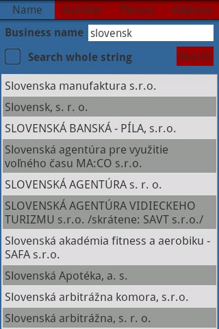 Slovak Business Register截图1