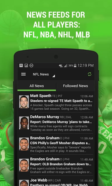 Player-Focused Sports News截图3