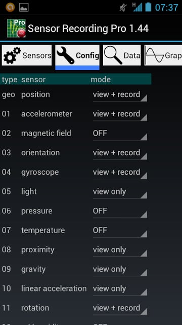 Sensor Recording Lite 1.59截图1