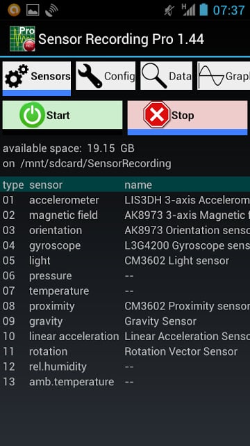 Sensor Recording Lite 1.59截图4