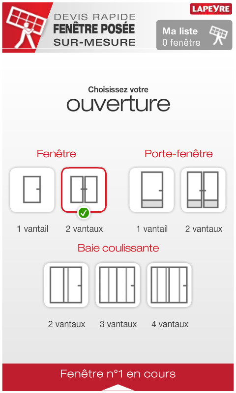 Lapeyre : Devis rapide fenêtre posée截图5