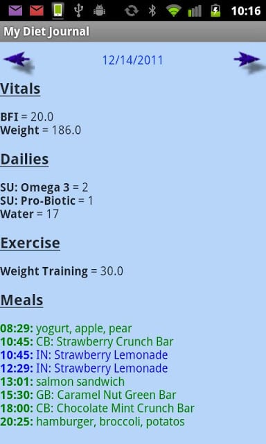 my Diet Journal截图7