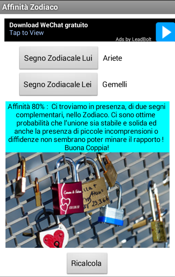 Affinit&agrave; coppia Zodiaco截图6