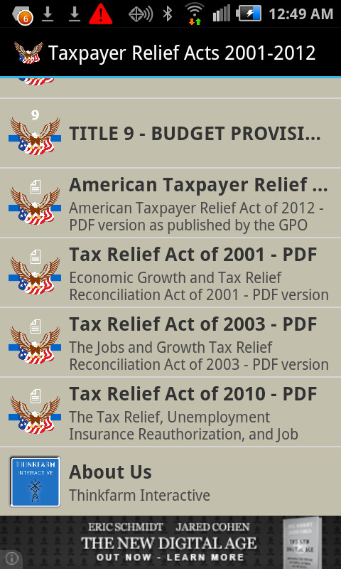 Taxpayer Relief Acts 2001-2012截图3