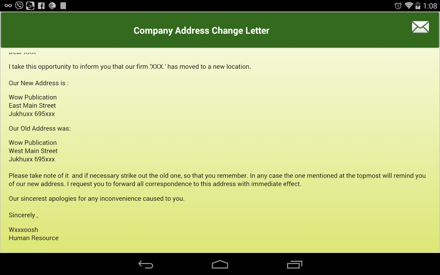 Letter Writing Samples截图8