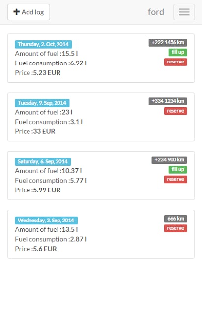 Fuel Log (refueling)截图2