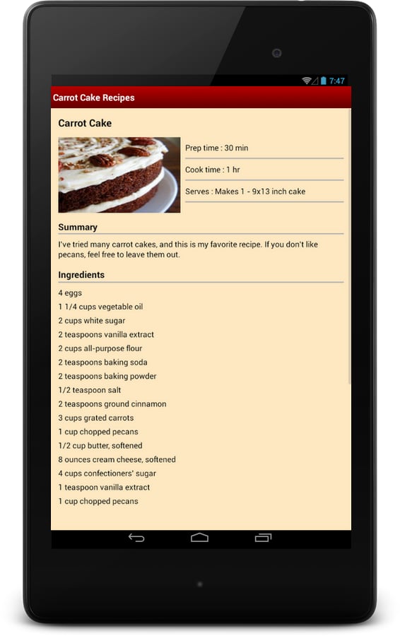 Carrot Cake Recipes截图4