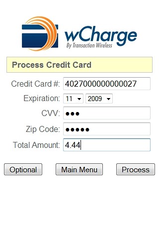 wCharge Credit Card Terminal截图2