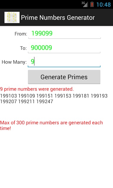 Prime Numbers Generator截图2