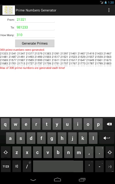 Prime Numbers Generator截图3