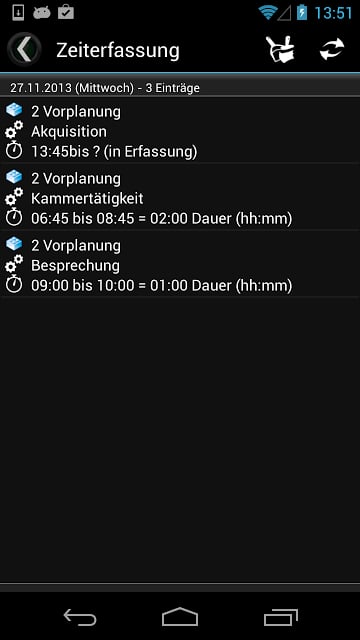 Zeiterfassung Mobile截图3