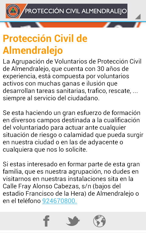 Almendralejo Proteccion Civil截图2