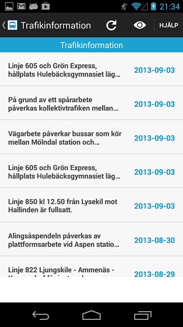 Tidtabellen V&auml;st截图6