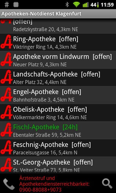 Apotheken-Notdienst Klagenfurt截图3