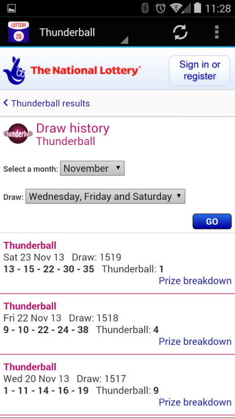 National Lottery Results截图9